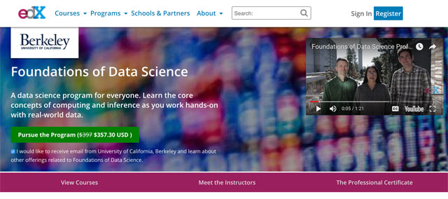 Berkeley Data Science Online Course