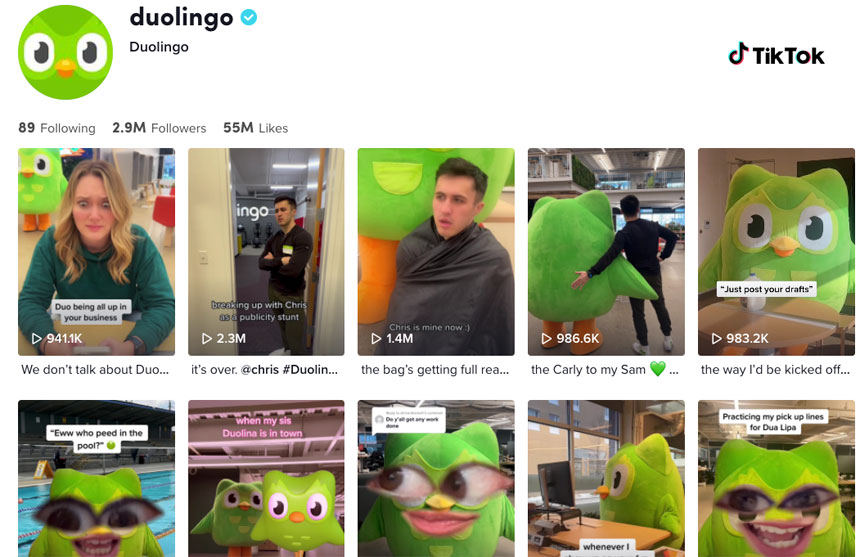 Duolingo Implements a Successful TikTok Viral Strategy Using Its Mascot