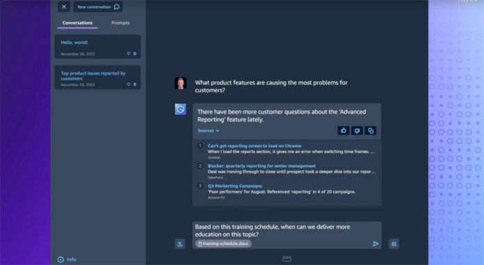 Amazon presentó ‘Q’, un chatbot impulsado por inteligencia artificial para clientes de AWS