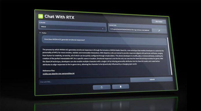 NVIDIA lanza una aplicación de demostración que permite a los usuarios ejecutar un chatbot de IA en su PC